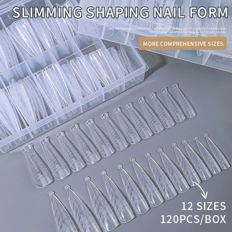 네일 듀얼 폼 탑 F1 몰드 - 연장 팁 플라스틱 용품 도구 재료 스타일리스트 기술 액세서리 시스템