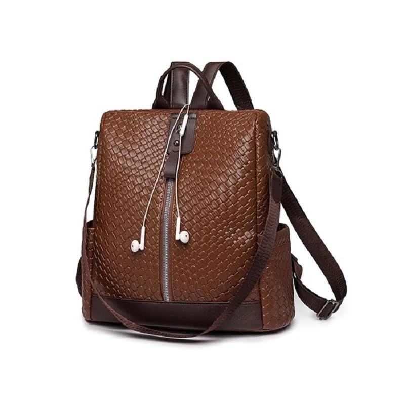 

Women's Retro PU Leather Backpack Casual Outdoor Travel Shoulder Bag Fashionable Comfortable Bags for Ladies