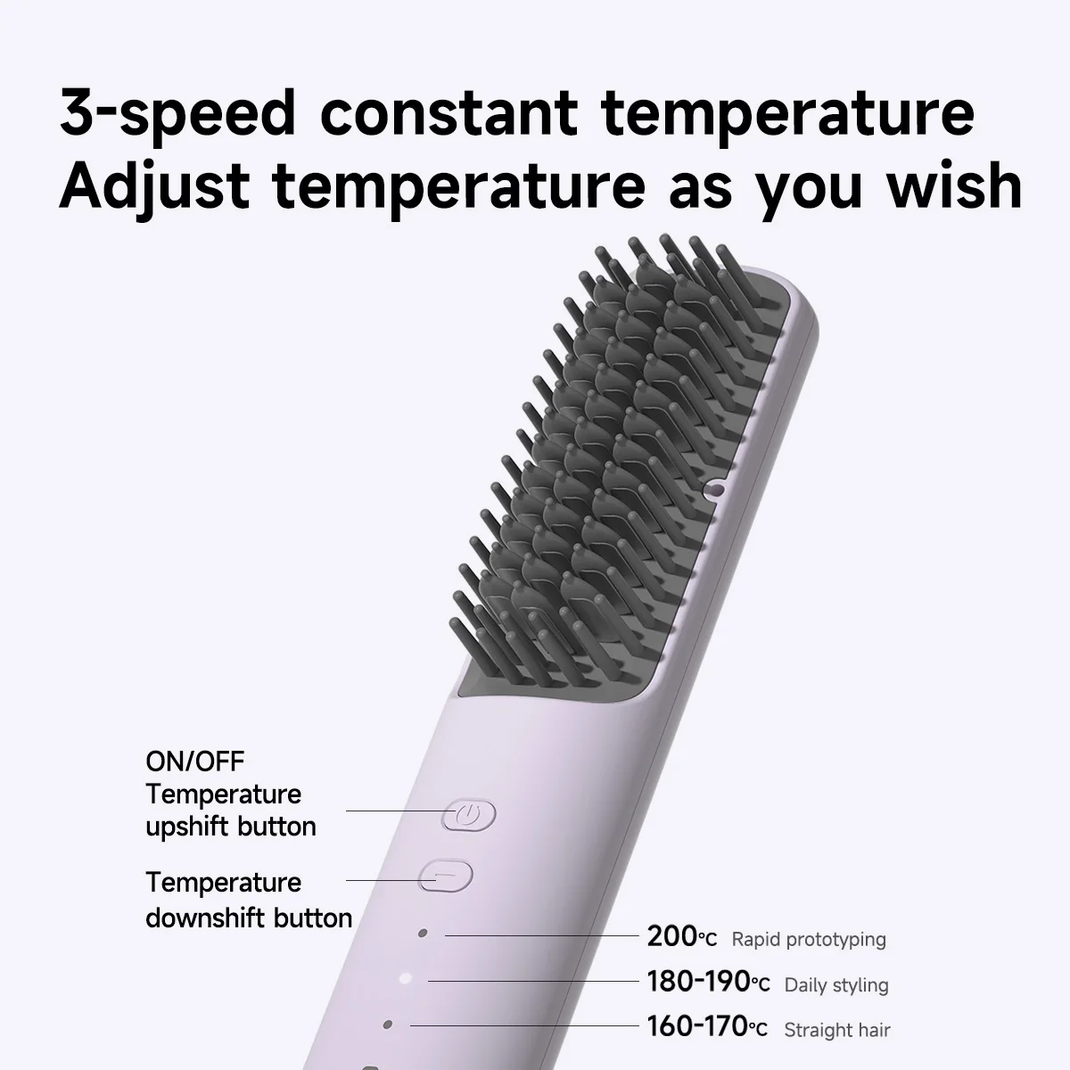 

DOCOLAB 2-in-1 Straight Hair Comb Curler Negative Ion USB Charging 30s Heat Up Travel-Friendly Styling Brush Cordless Gift