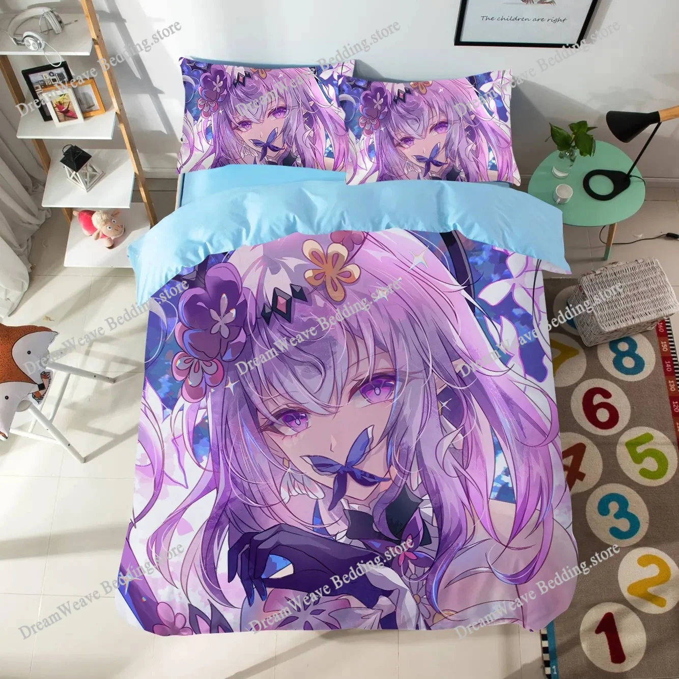 

Anime Cartoon Pattern Duvet Cover Set Honkai Star Rail Bedding Set Singletwin Size Dormitory Decor Bedroom Decor for Teen