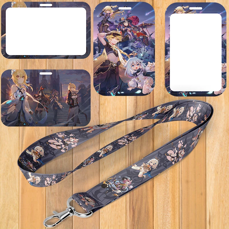 

A1024 Anime Lanyards Keychain Badge Holder ID Credit Card Pass Hang Rope Lariat Strap for Keys Anime Accessories Gifts