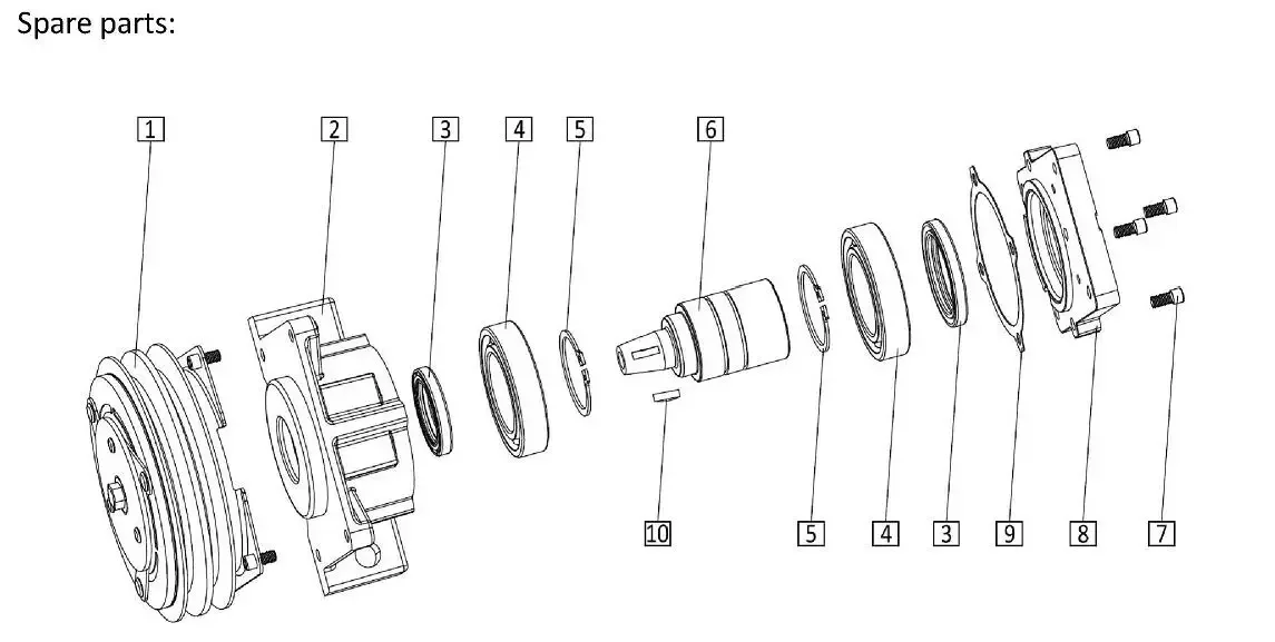 Electromagnetic Clutch  12V30901 with Gr2 Gear Pump