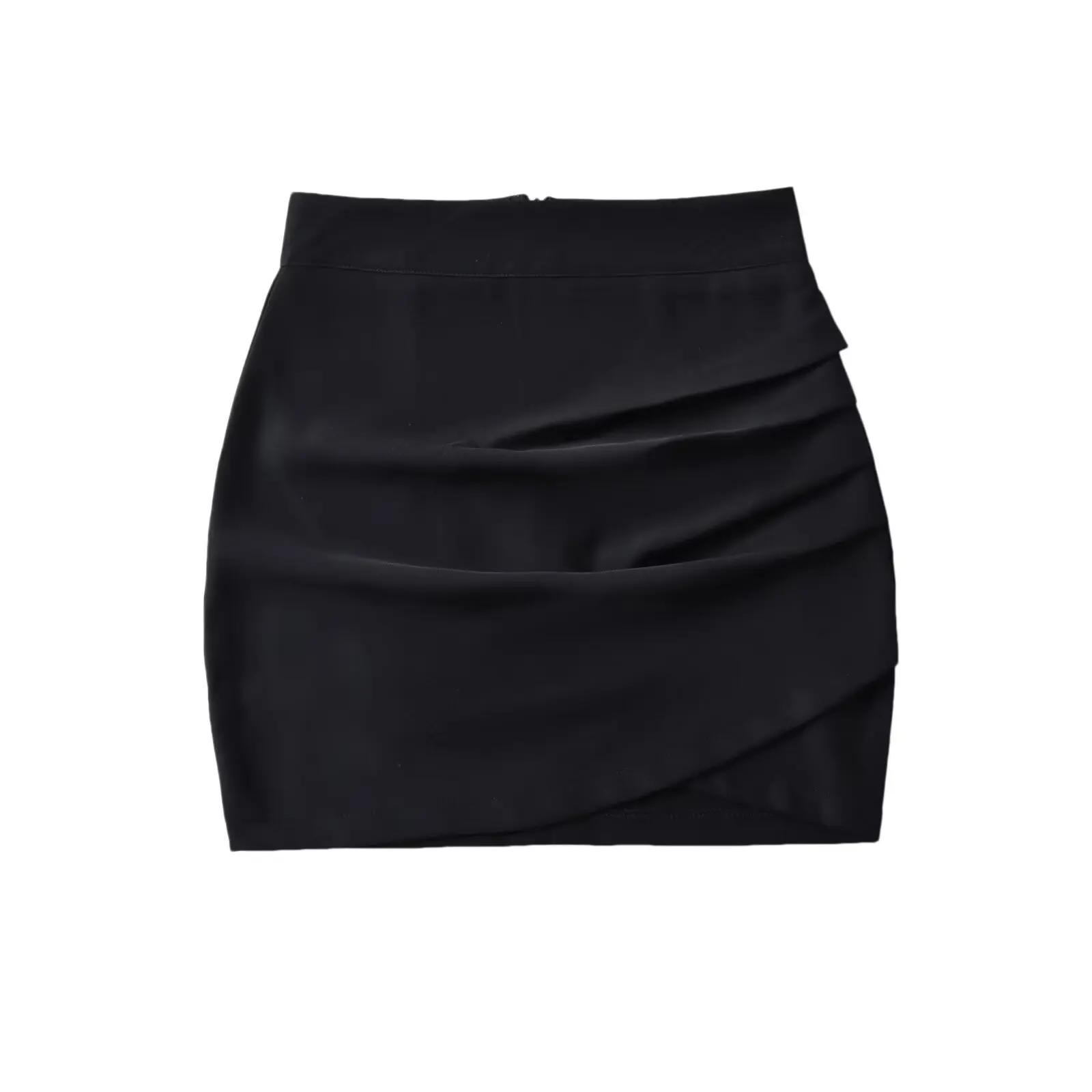 Hoge taille, pure kleur, sexy gevouwen Se-broek, damesrok, bodycon en rok, lente 2025, faion-trend