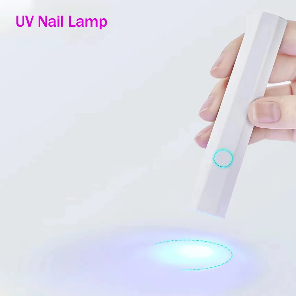USB Nail Dryer Machine Home Phototherapy Tools Portable Mini Nail Lamp For Curing All Gels Nail Dryer Mini Flashlight Pen