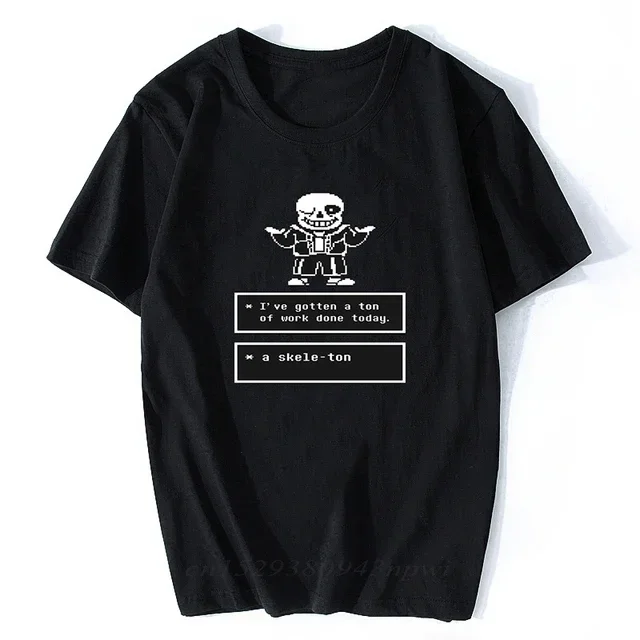 Papyrus Printed Game Undertale Skull Brother Sans Summer Short Sleeve O-Neck manga streetweat cartoon vintage tops lnformal new