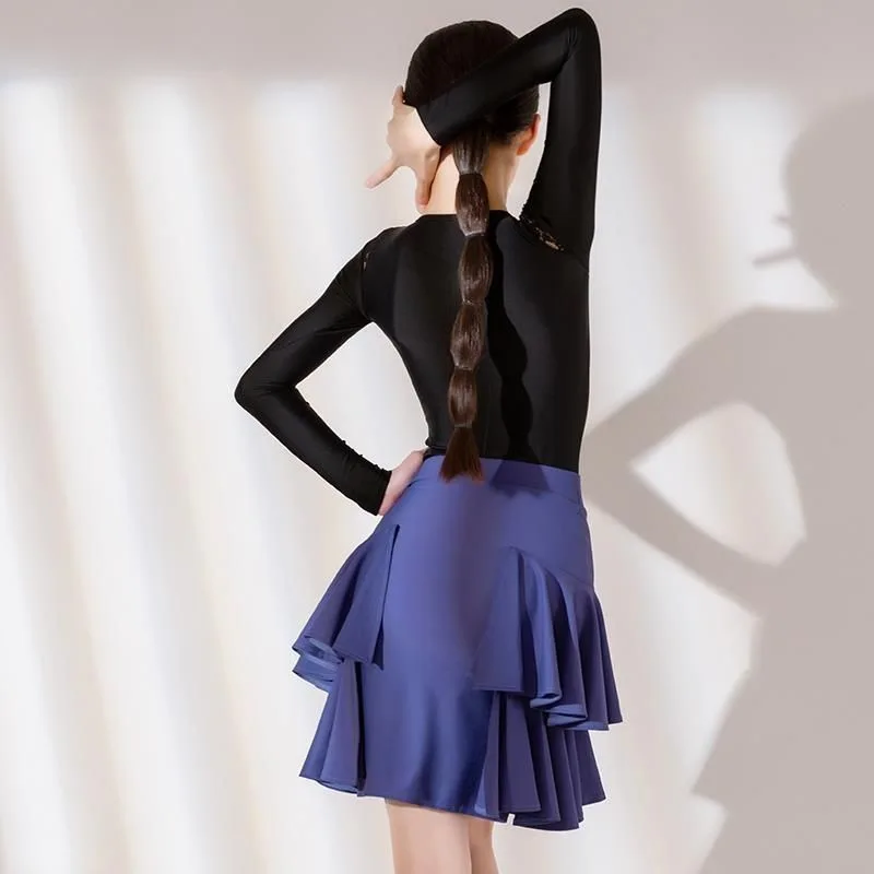 Autunno e inverno nuovi abiti da ballo latino per bambini abiti a maniche lunghe abiti da pratica