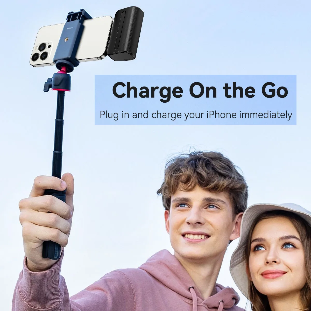 Mini-Powerbank, tragbar, 6000 mAh, Schnellladung mit Typ-C/Blitzstecker, kompakter Notfall-Akku für iPhone/Android-Telefone