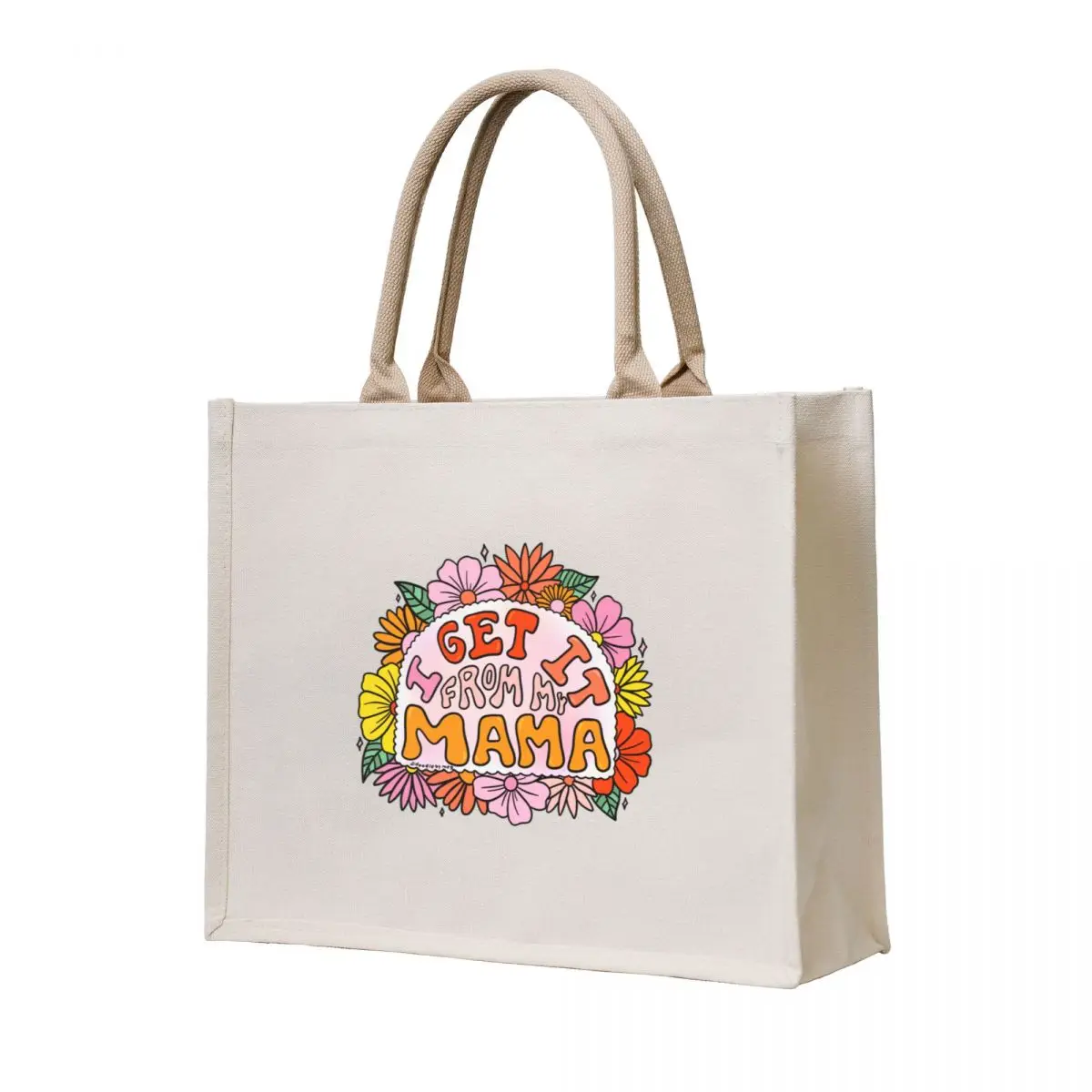 

I Get it From My Mama Tote Bag reusable shopping bag Women's bag custom fabric Women's bags