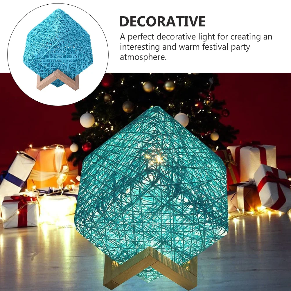 

1pc Star-Sky Projection Night Light Rattan Square Lamp Creative Home Decor Led Nightlight For Bedroom Festival Party Gift