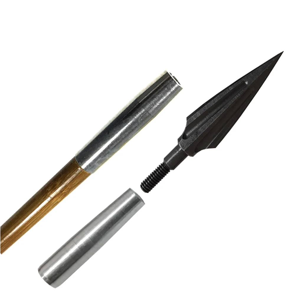 

GZMO 6 Pcs Metal Archery Arrowheads 125 Grain Broad Head Tips Arrows for Compound Bow Crossbow Recurve Bow Hunting