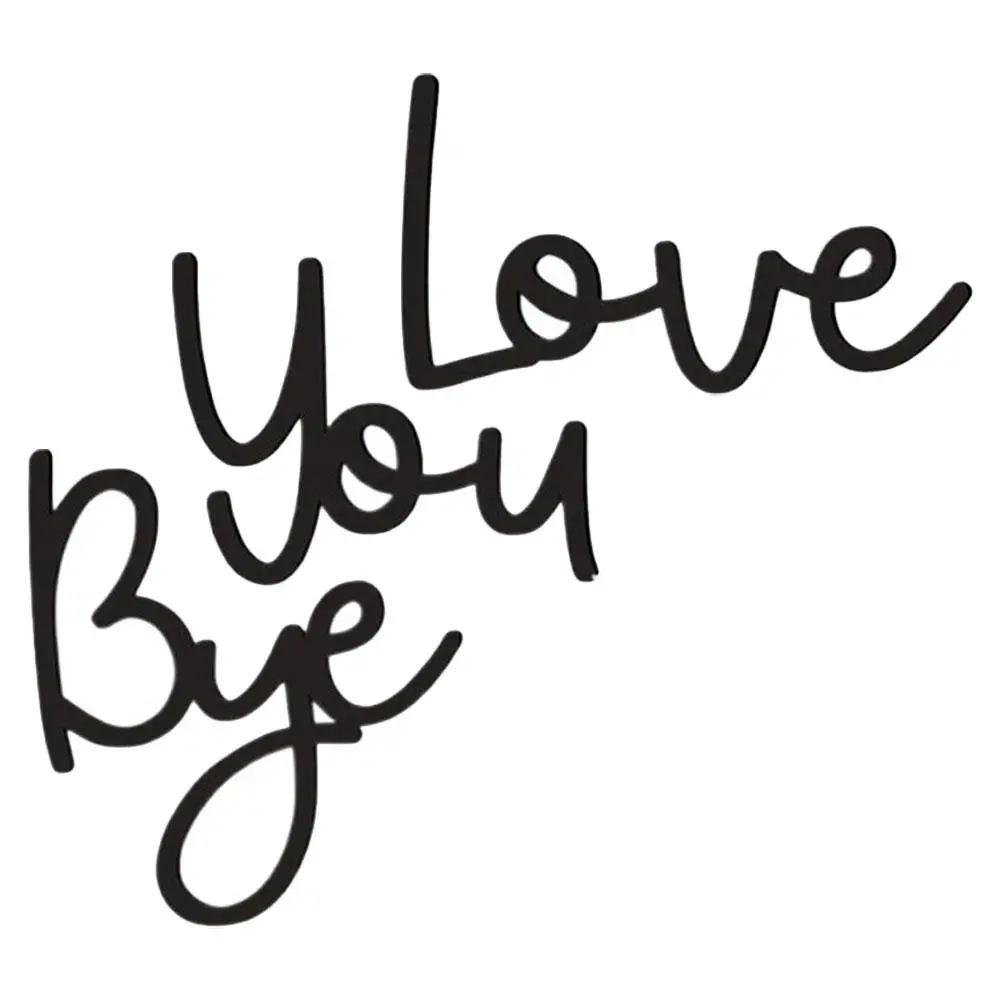 ป้ายไม้ Love You Bye บริษัทไม้แกะสลัก Retro Bohemian Home จี้สําหรับ Home Letter Wall Decor ห้องนอนจี้