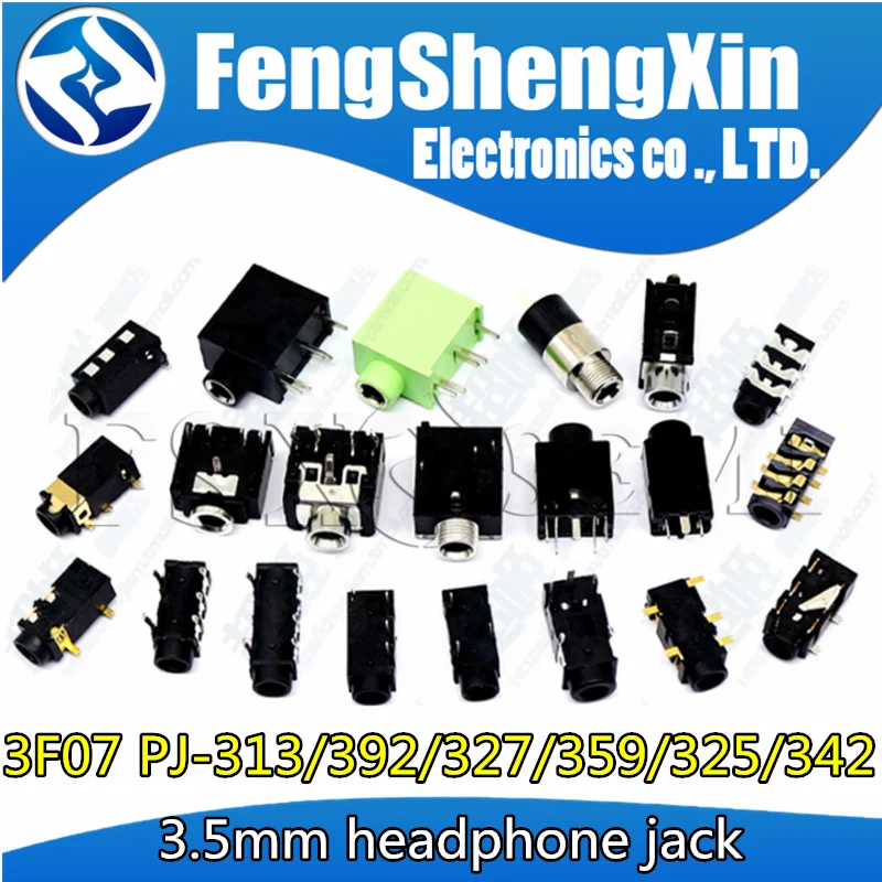 3.5mm headphone jack 3F07 PJ-313 PJ313D PJ-392 PJ327 PJ-359 PJ325 PJ342 audio plug Audio video female Socket Stereo dual channel