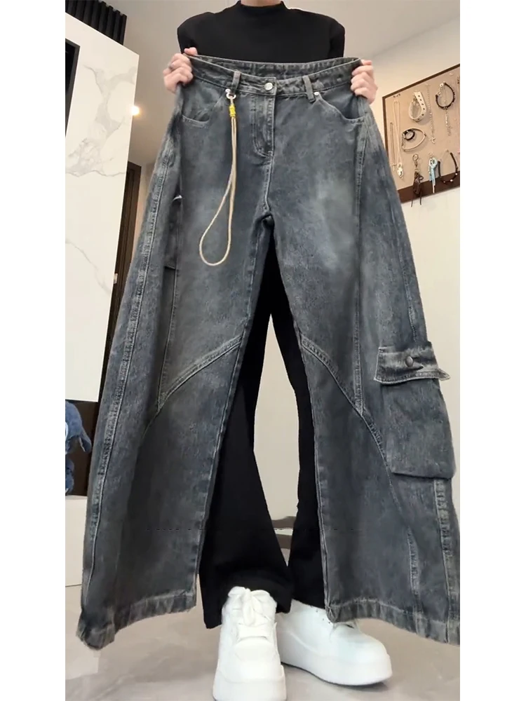 

Мужские утепленные зимние джинсы-клеш с флисовой подкладкой, зауженные к низу, в уличном стиле, рабочие брюки со средней посадкой на молнии