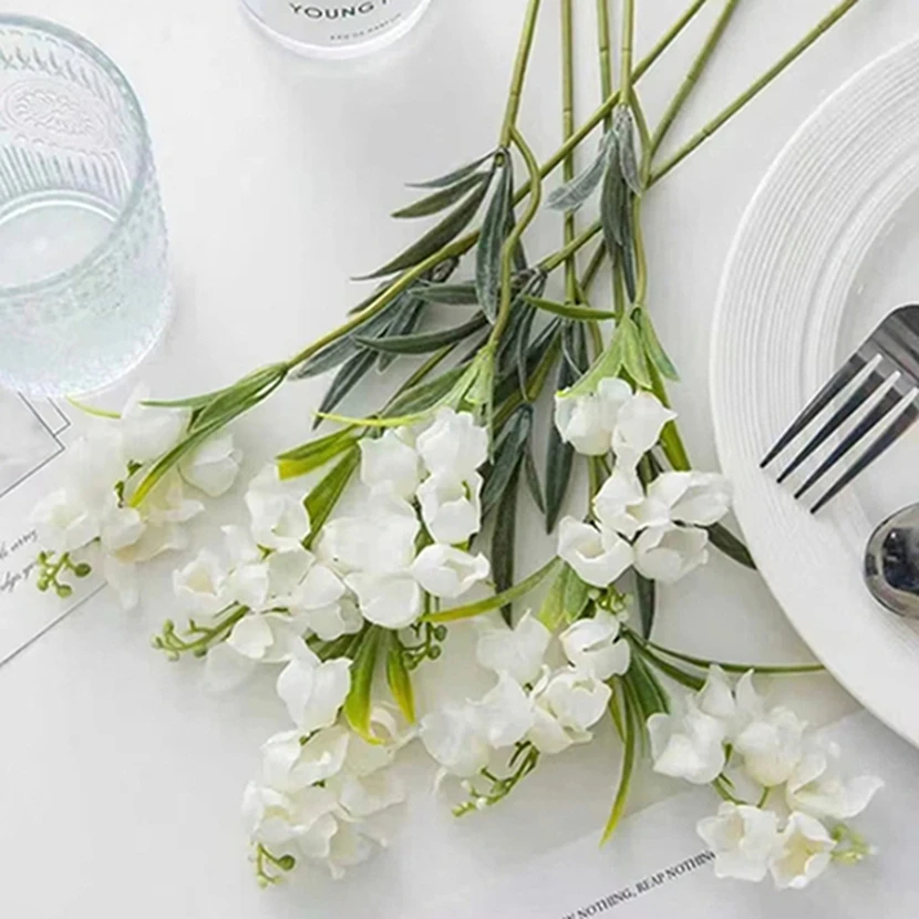 

10Pc Artificial Flower Canterbury Bells Christmas Home Living Room Table Arrangement Outdoor Garden Bonsai Festive Wedding Decor