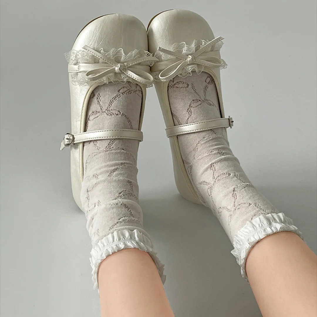 Laag uitgesneden flats dames Franse balletschoenen 2025, zomer nieuwe loafers zachte zolen ronde neus Mary Jane vakantiecadeau dating rok-match