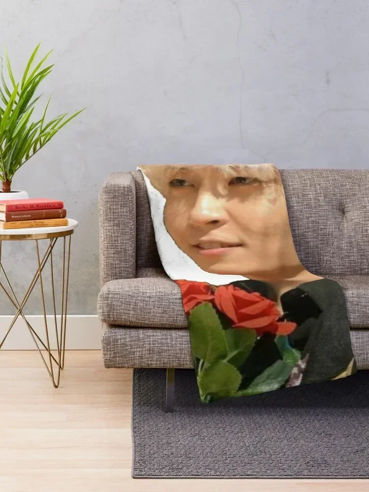 Kim Woosung cute face Sammy The Rose band kpop Throw Blanket