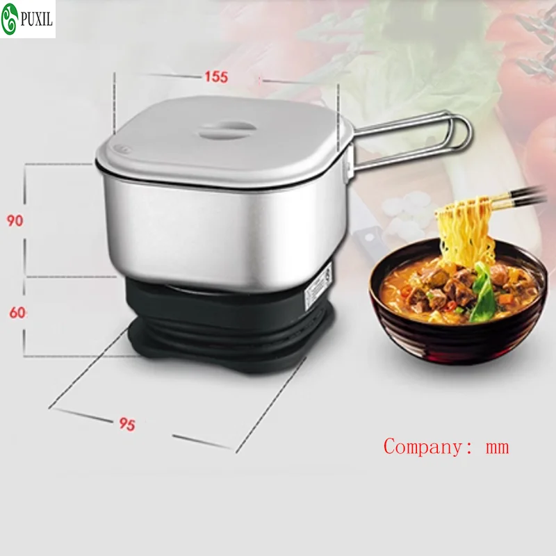 110V / 220V dual voltage mini travel pot 1.3L portable electric cup student dormitory cooking noodles pot hot pot 350W