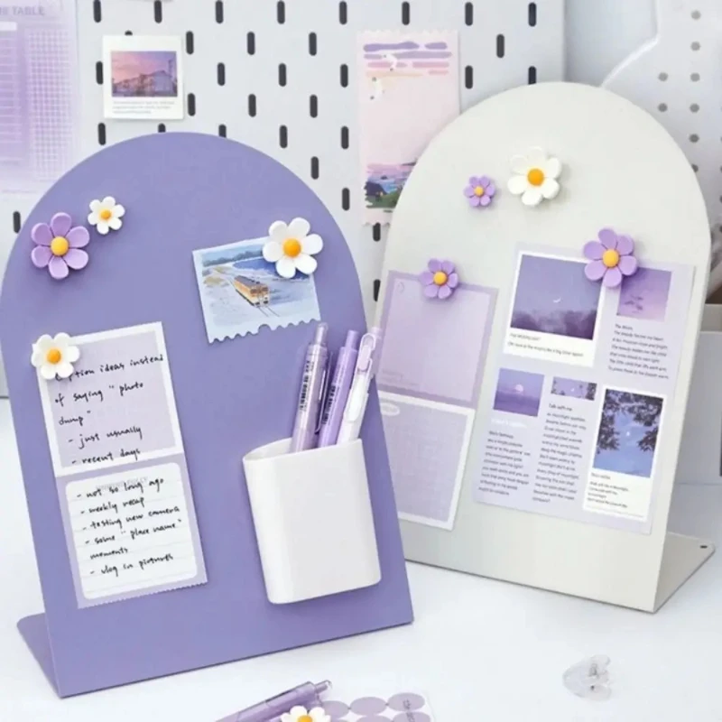 Creative Large Capacity Desktop Message Board Vertical Curved Storage Board Note Board Office Home Desktop Ornament
