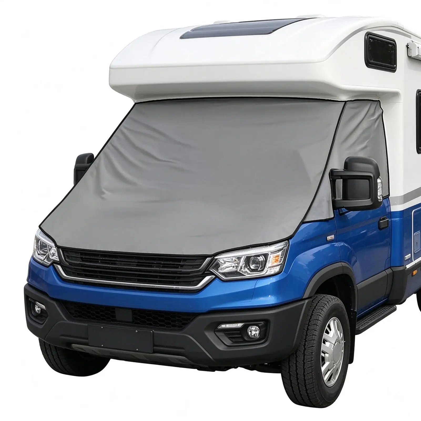 RV Windshield Sun Shade UV-Protection Waterproof Anti-Snow Sunshade RV Front Windshield Sun Block for Trailer Motorhome Truck