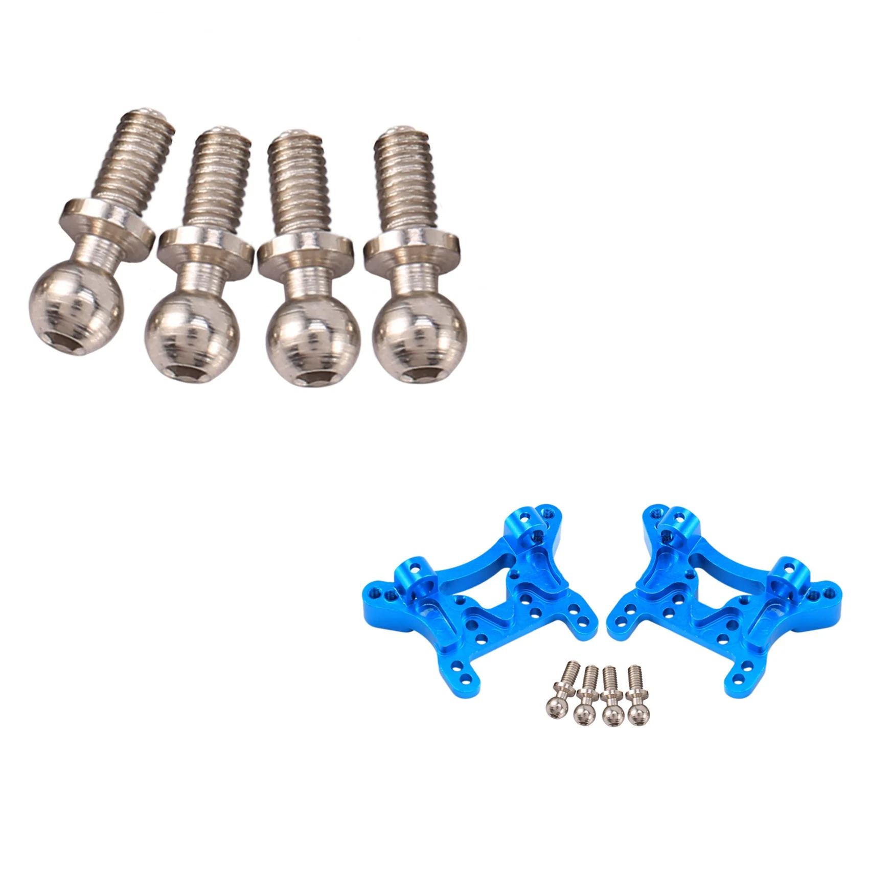 

ABUM-2 Set RC Car Part: 1 Set Upgrade Metal Shock Absorber Board & 1 Set F/R Metal Dogbone Transmission Shaft