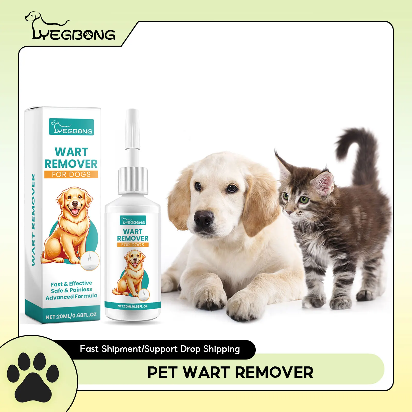 Pet Wart Remover Eliminate Papilloma Moles Corns Treatments Skin Tag Removal Itch Relief Wart Removing Dog Moles Cleaning Liquid