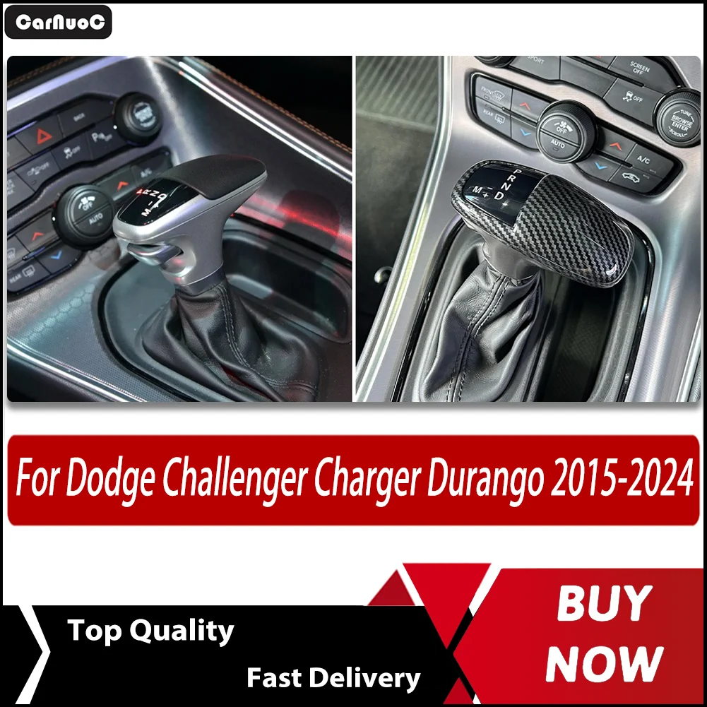 

Carbon Fiber Shift Knob Cover Sticker For Dodge Challenger Charger SXT 2015-2024 for Dodge Durango 2016-2024
