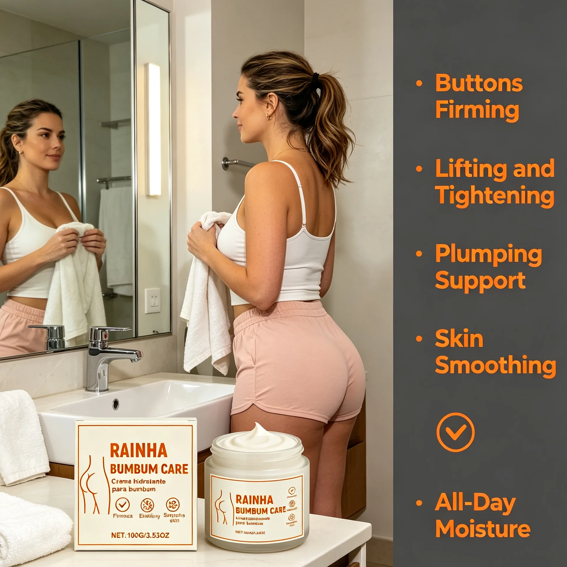 Hip Up Buttock Lifting Cream Booty Firming Tightening Cream Prevent Sagging Plump Hip Shaping Sexy Curve Body Massage Cream