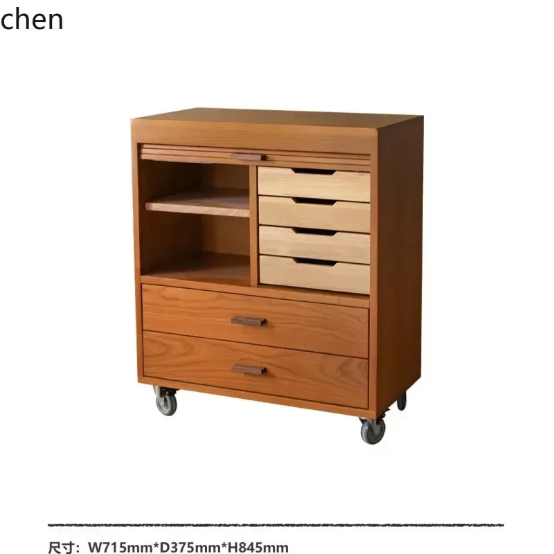 Rolling Shutter Cabinet Bedroom Storage Living Room Chest Of Drawers Sideboard With Drawers