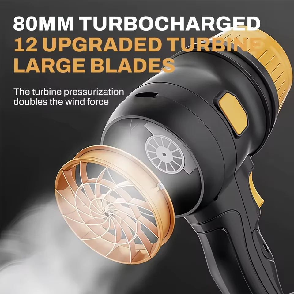 

Турбоструйная воздуходувка 21 В — электрическая промышленная воздуходувка на тягу 420 г для сушки дома/пыли/автомобиля (батарея в комплект не входит)