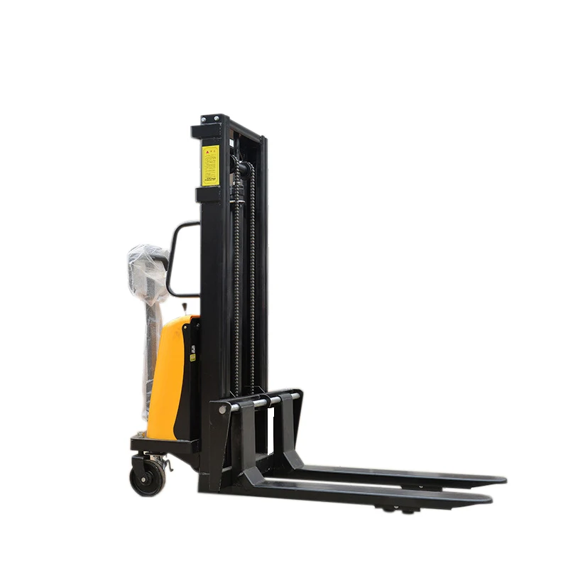 Walkie Electric Stacker 1.5 ton 2 ton Triplex mast 4 meter 4.5 meter 5 meter pallet lifter option straddle legs