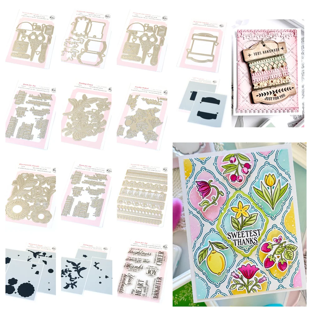 

Cottage Frames Die Cutting Dies Stamps Stencil Hot foil Scrapbook Diary Decoration Stencil Embossing Template DIY Greeting Card