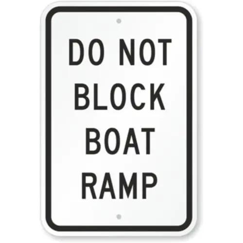 Boat Ramp Aluminum Weatherproof Sign p1153 sign