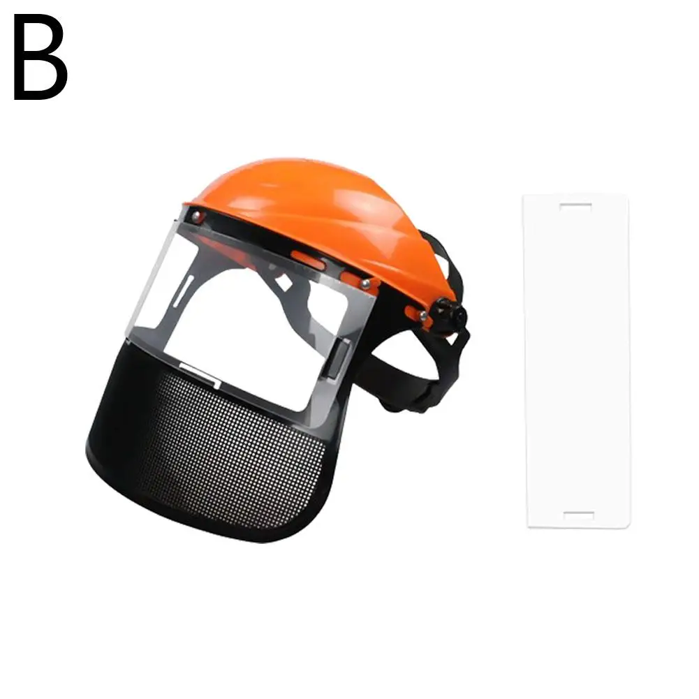 Lawn Mower Protective Mask Garden Trim Safety Helmet Integrated Straw Impact Mask Hat Prevent Safe Removal Mesh To Splash O S8Y2