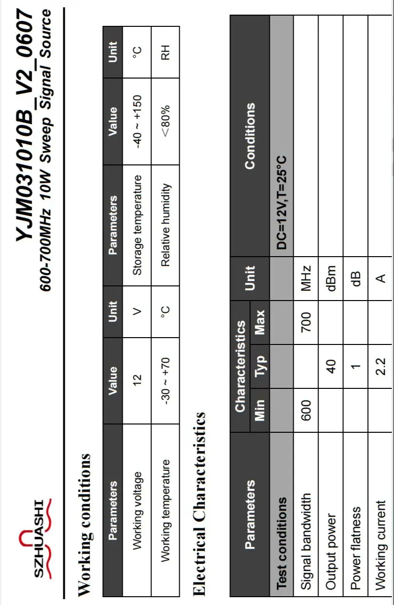 1pc-10w-40dbm-ワイヤレス信号スイープ信号源-pcba-ボード-シェルなし、06ghz-07ghz-12v、100-新品、カスタマイズ可能