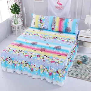 Set of floral non -slip sheets, soft bed cloak for home, King beds and queen size, 1.5m 1.8m 2m 10 Main Sales King Bed Bed - №10