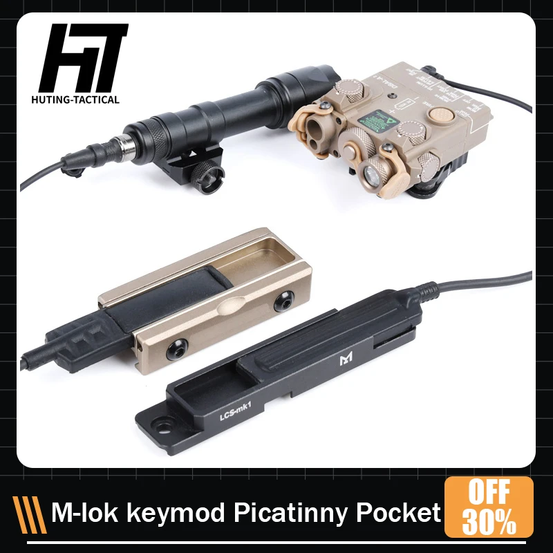 

Карманный переключатель фонаря M-lok keymod Пикатинни, крысиный хвостовой слот, CNC карманная панель для SF M300 M600 M400, панельный переключатель, слот для крепления