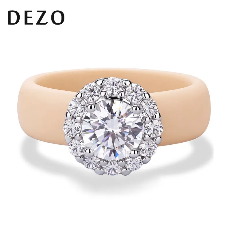 dezo-925-silver-plated-silicone-ring-round-cut-cubic-zirconia-women's-fashion-engagement-band