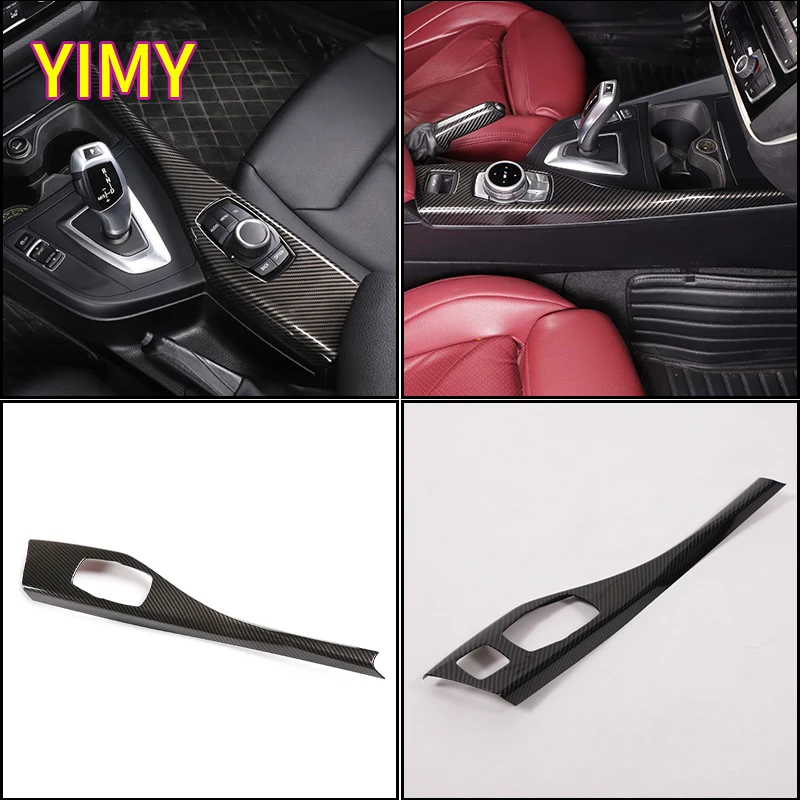 For BMW 1 2 Series F20 F21 F22 F23 2014-2019 LHD Carbon Fiber Car Multimedia Knob Button Panel Cover Sticker Trim Accessories