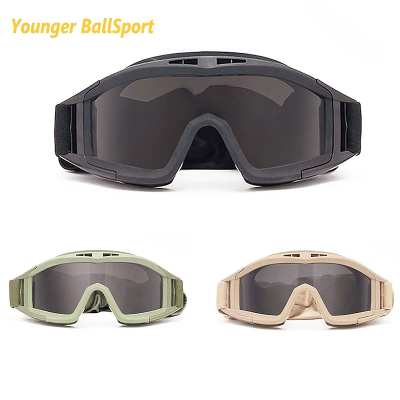 New Tactical Airsoft Paintball Goggles Windproof Anti Fog CS Protection Goggles Special Forces Fits for Tactical Helmet Shooting