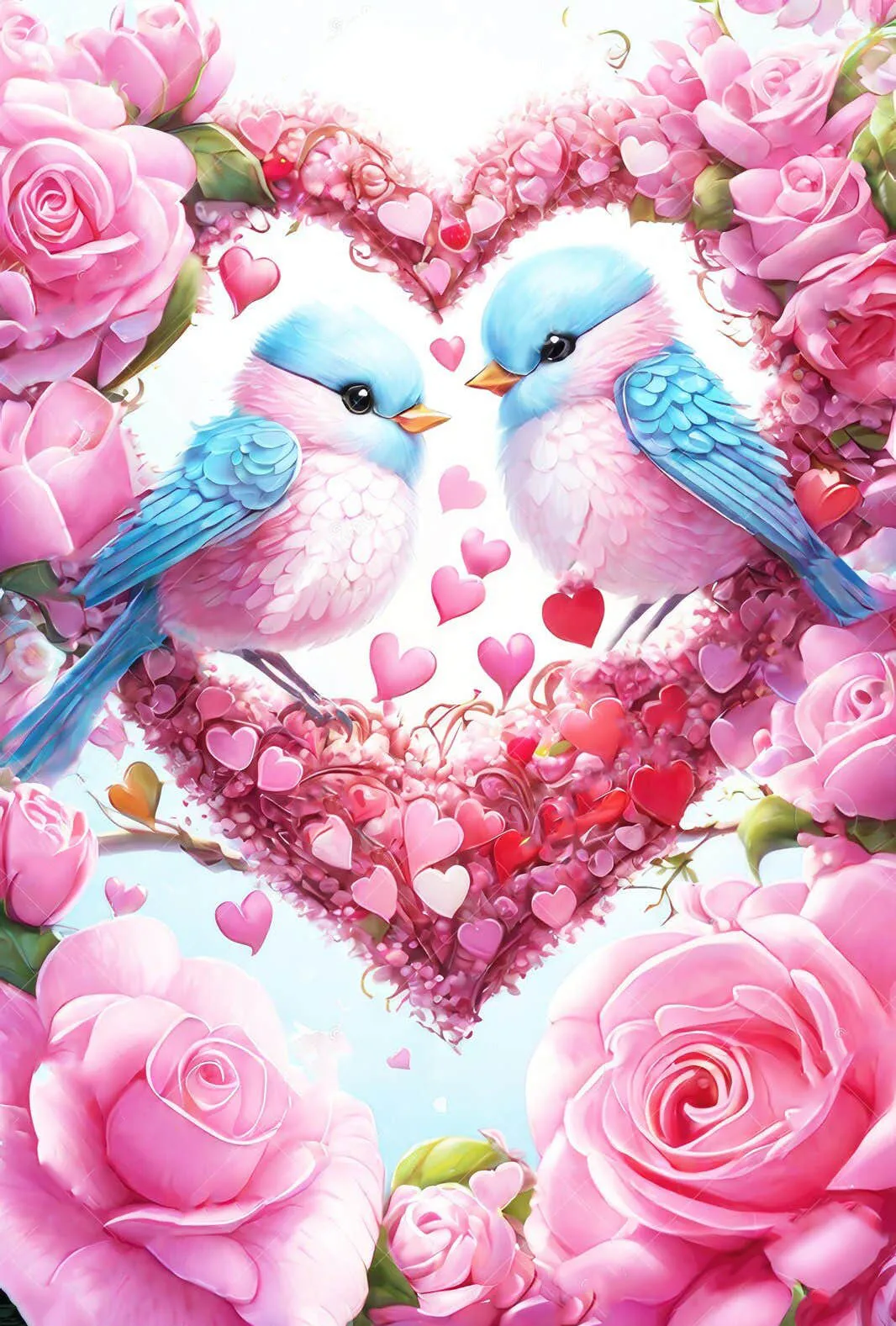 

Romance of mutual pursuit 100% Fairy Dust Diy Diamond Painting Cross Stitch Embroidery Mosaic Home Decor Needlework Crystal AB