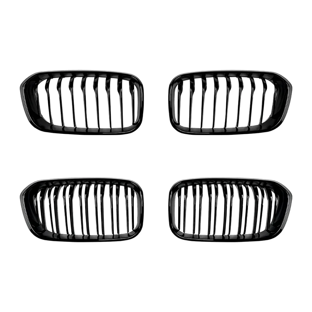 Untuk BMW Seri 1 F20 F21 LCI 2015-2019 Grille Depan Single Dual Slat Vertikal Stripe Mesh Modifikasi Eksterior Upgrade