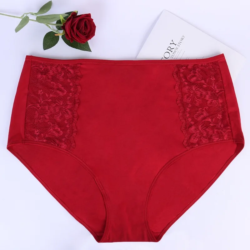 

Four new red sexy lace briefs for the ladies