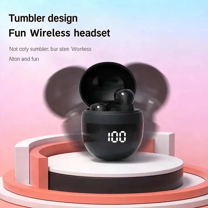 Wireless In-ear Headphones Bluetooth 5.4 Earphone Control Sport Headset Waterproof Microphone Music for Tumbler Design Mini Tiny image 3