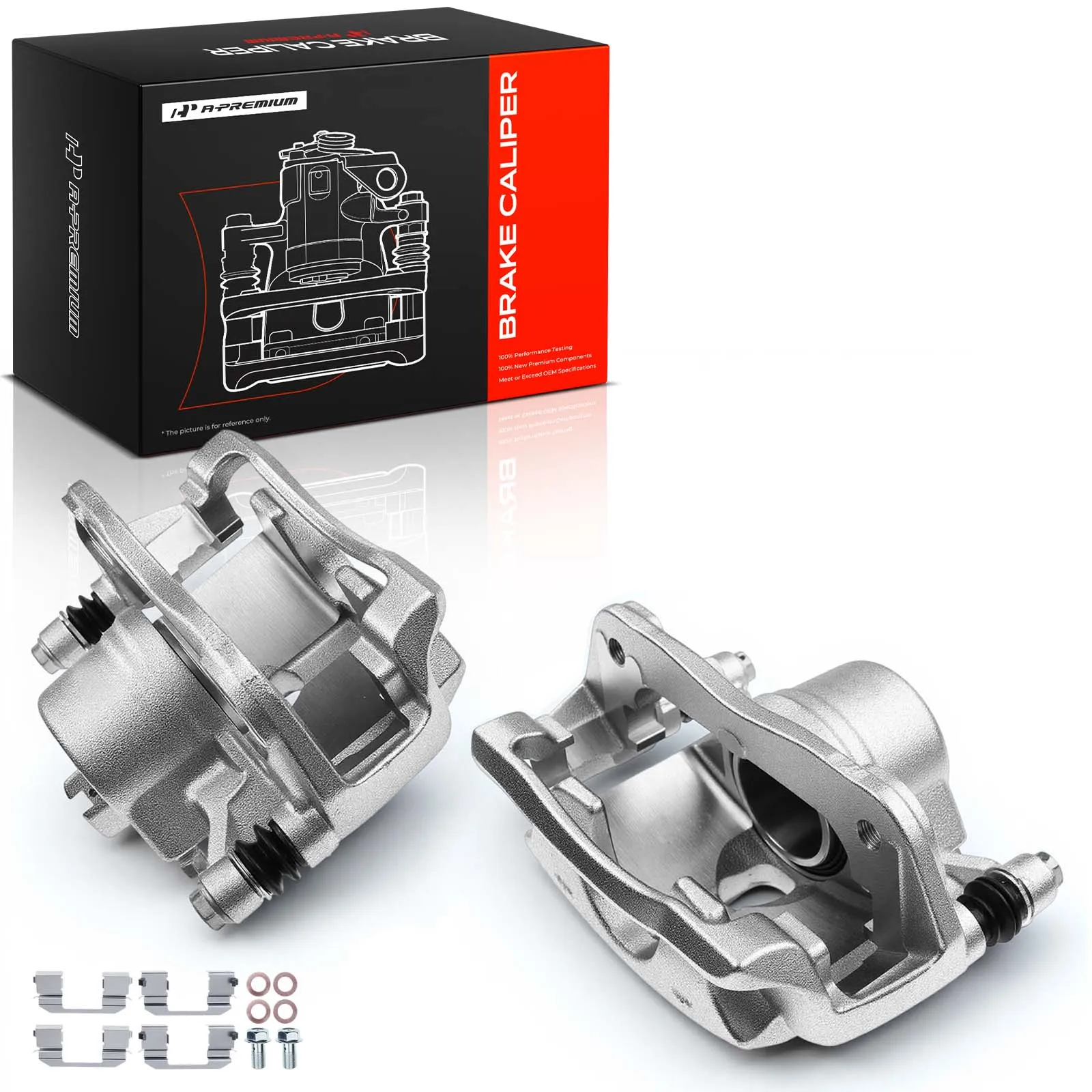 A-Premium Pair Front Brake Calipers with Bracket for Honda Civic 2013-2021 Accord 2003-2017 Fit 2013-2014 CR-Z Acura ILX