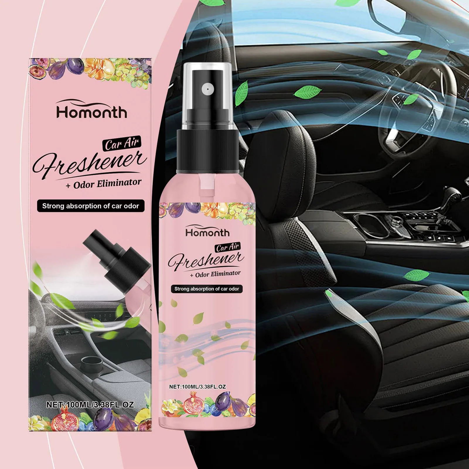 

Natural Car Airs Freshener Long Lasting Scented Uplifting Bergamot-scent For A Freshness Drive Road Trip Companion