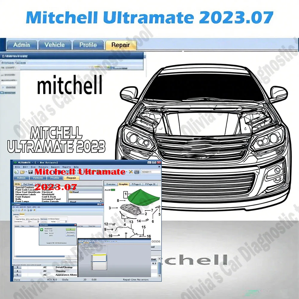 

Hot MITCHell ULTRAMATE 2023.07 obd2 scanner COMPLETE ADVANCED ESTIMATING SYSTEM+ Car accessories Software Patch for never expire