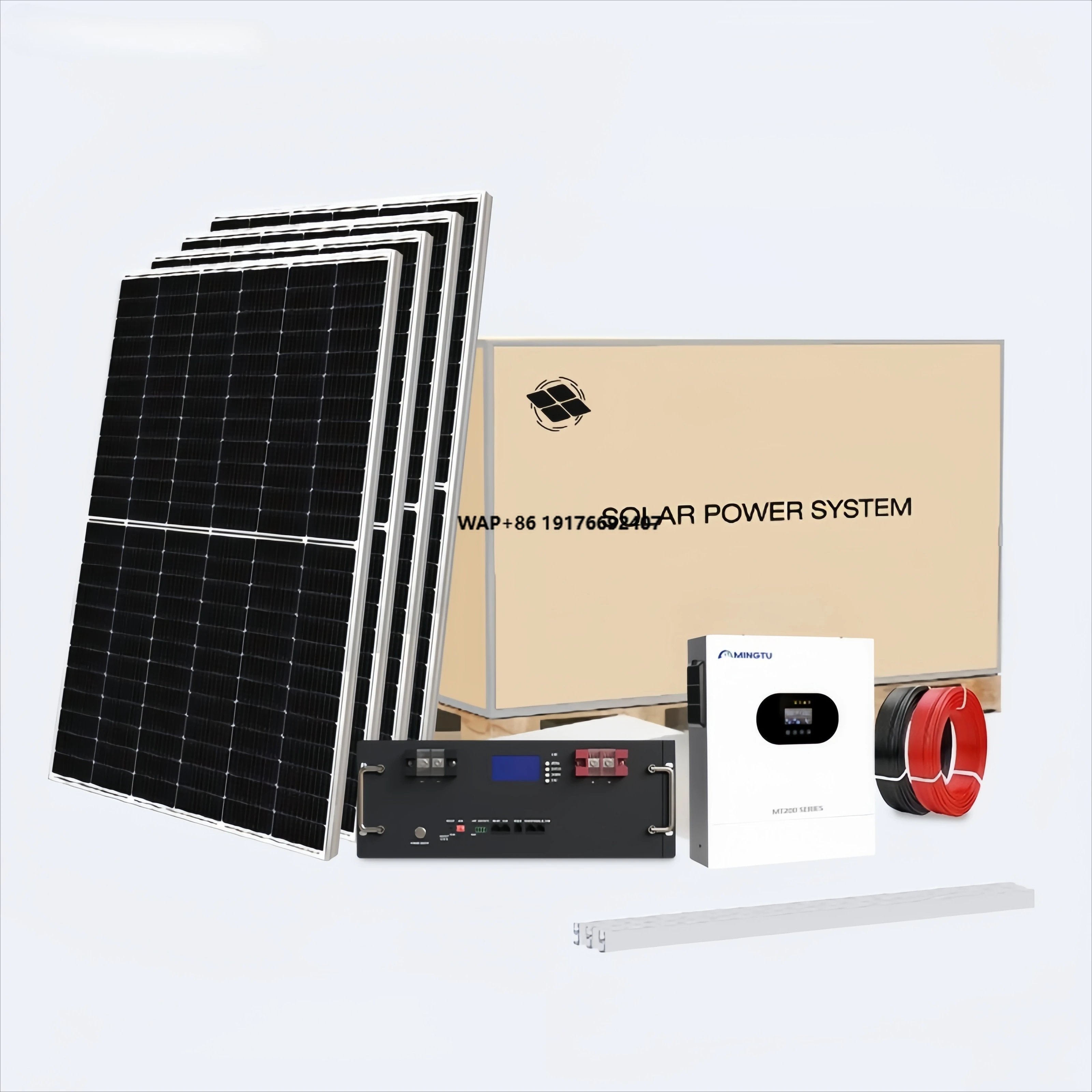 Complete 5-30KW Off-Grid Hybrid Solar Energy Storage System 10KW-15KW Solar Power System Kit for Home Use
