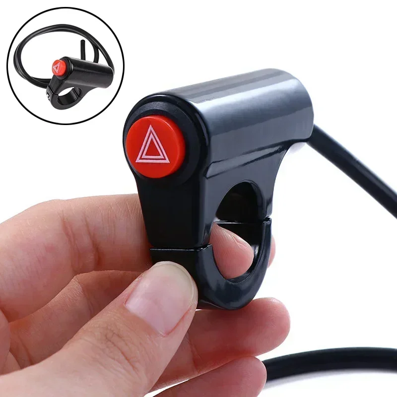 1Pc Motorcycle Warning Light Switch Motorbike Scooter Double Flash Signal Flasher Hazard Lamp ON/OFF Universal Moto Accessories