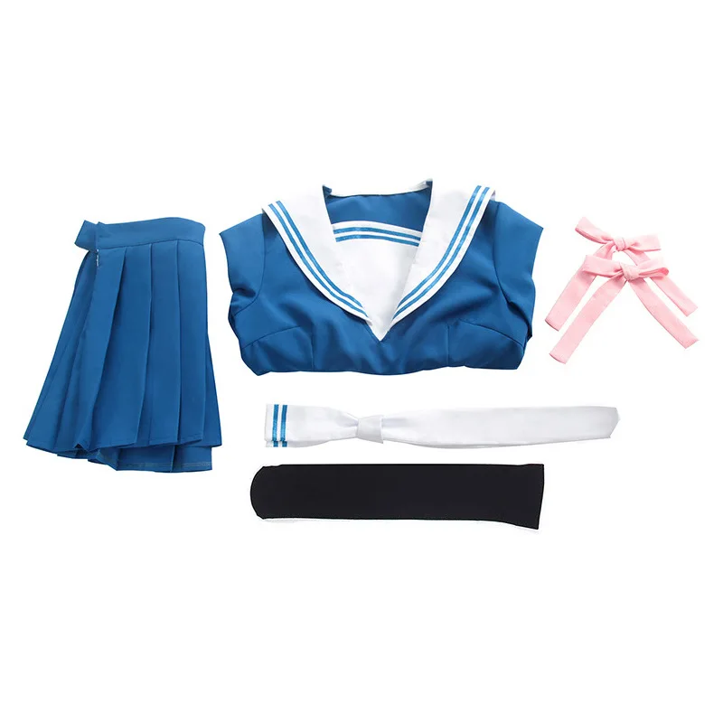 Anime Fruits Basket Cosplay Traje para Mulheres, Uniforme Tohru Honda, Uniforme Escolar JK Menina, Traje de Marinheiro, Saia Top e Meias