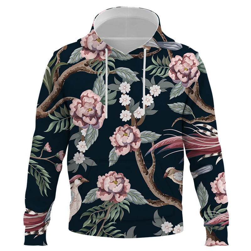 Flowers Sweatshirts Vintage Men Women Plants Animals Men's Hoodies 3D Printed Spring With Hood Jackets Teens 2022 Hot Sale Tops